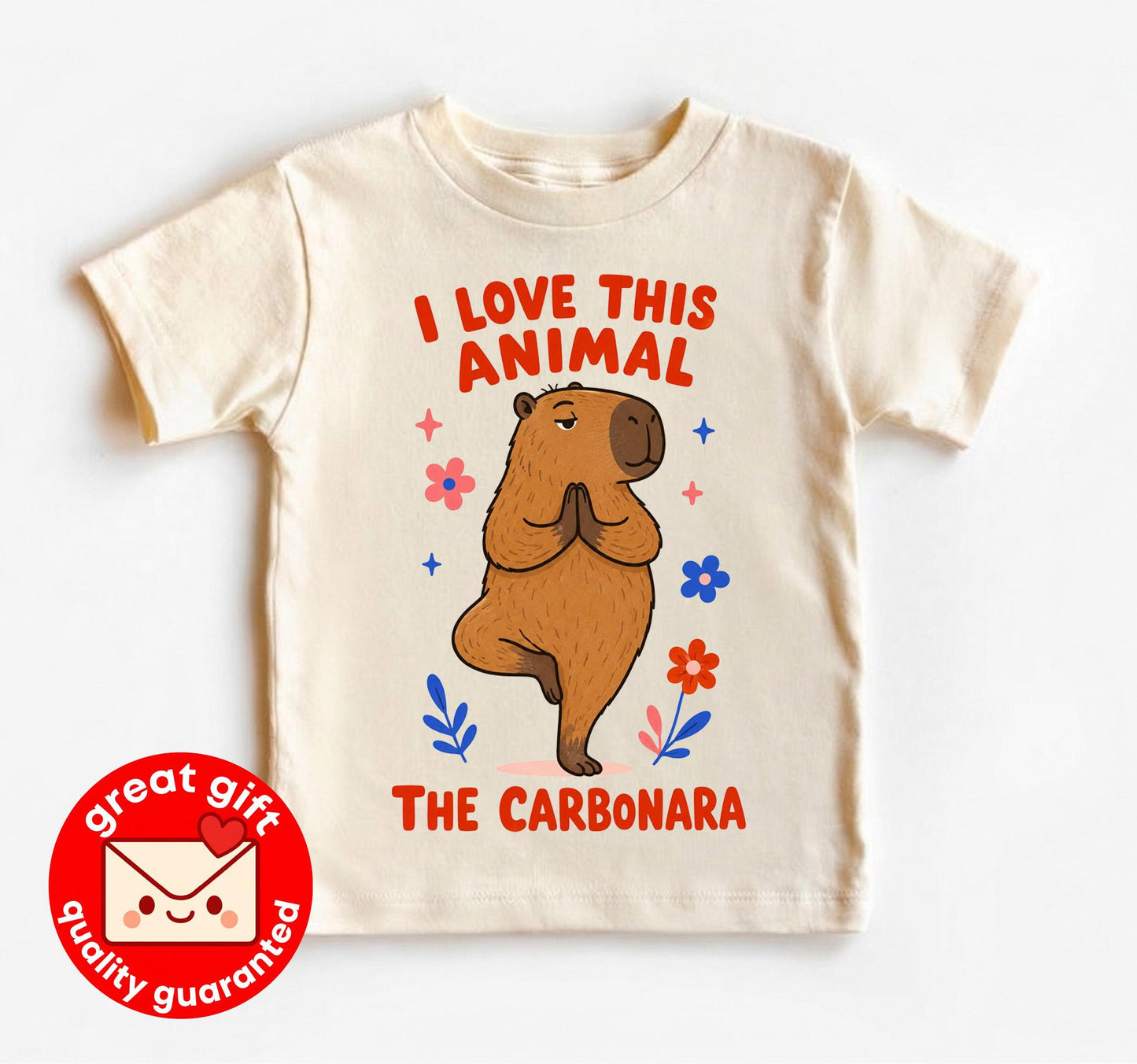 I Love This Animal The Carbonara Baby Onesie, Funny Capybara Meme Bodysuit, Yoga Animal Infant Shirt, Cute Baby Shower Gift Girl Boy