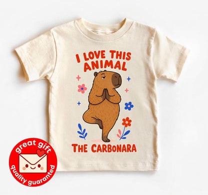 I Love This Animal The Carbonara Baby Onesie, Funny Capybara Meme Bodysuit, Yoga Animal Infant Shirt, Cute Baby Shower Gift Girl Boy