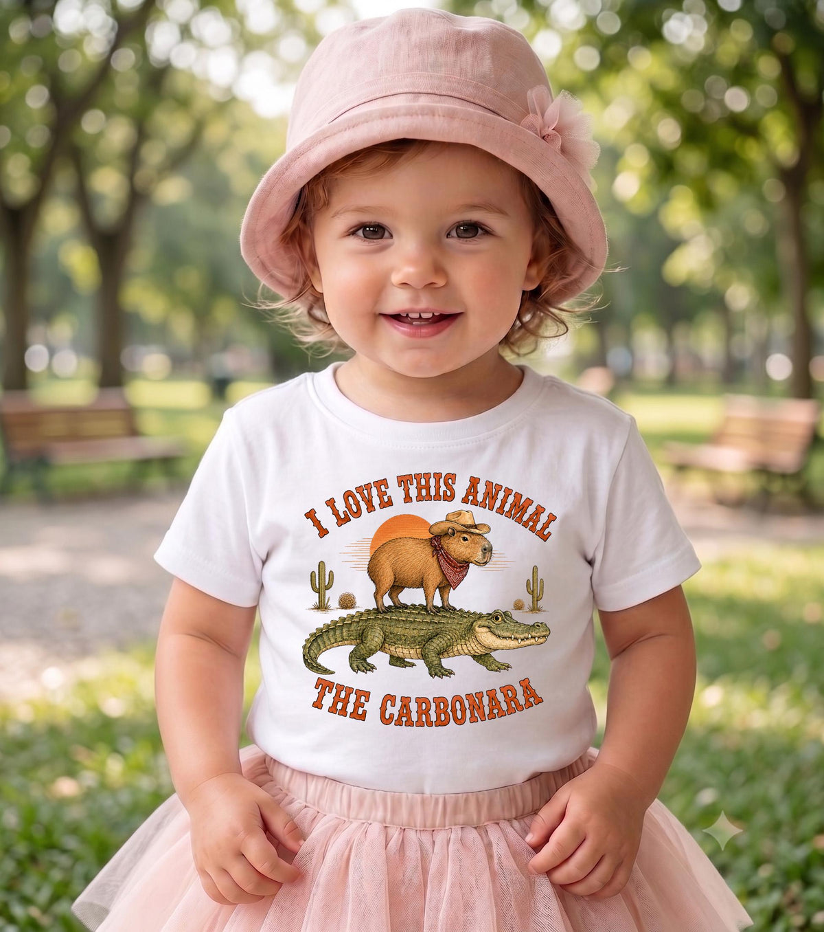 I Love This Animal The Carbonara Baby Onesie, Funny Cowboy Capybara Bodysuit, Western Alligator Meme Baby Shirt, Cute Baby Shower Gift