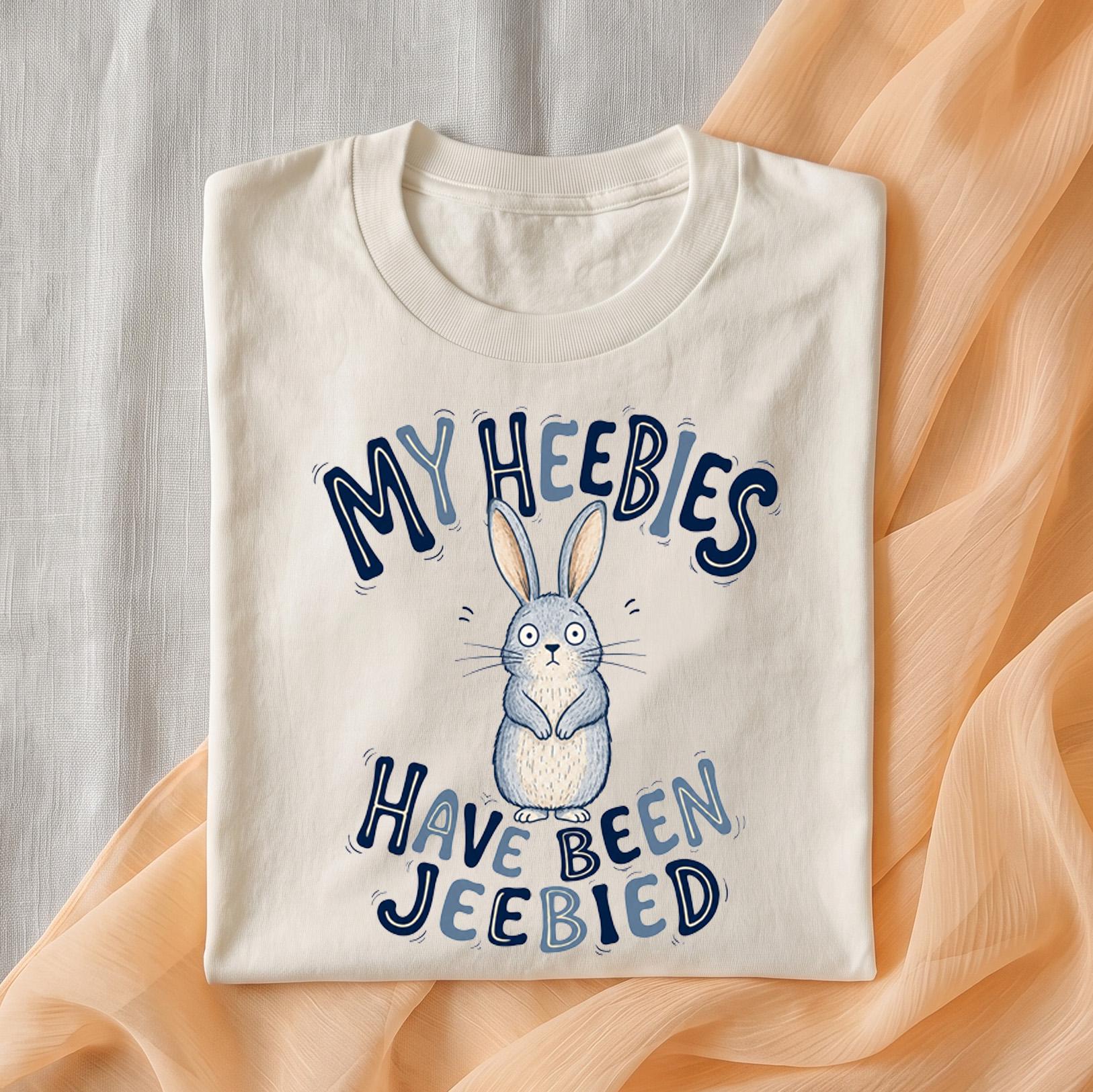 My Heebies Have Been Jeebied Kids Shirt, Funny Meme Toddler Tee, Cute Bunny Youth Graphic, Ironic Humor Baby Apparel, Weird Core Kid Tee
