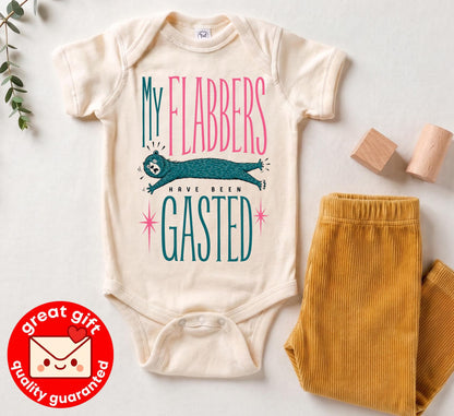 My Flabbers Have Been Gasted Toddler Shirt, Funny Bear Kids T-Shirt, Silly Animal Tee, Quirky Gift for Boys and Girls