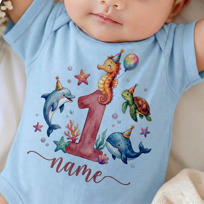 Personalized Ocean T shirt For toddlers, Baby Onesie