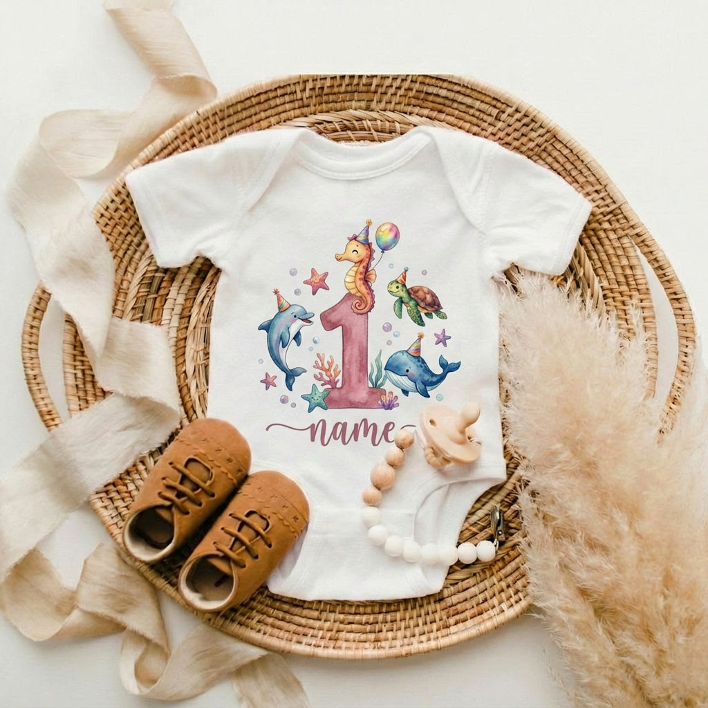Personalized Ocean T shirt For toddlers, Baby Onesie